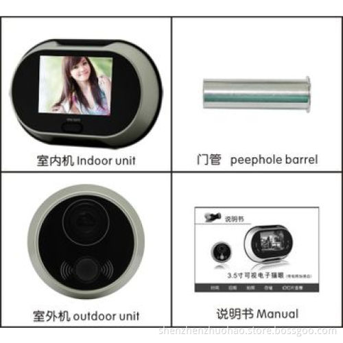 Video Door Bell with 3.5-inch TFT Display Screen, 24 Chords Selection and 3 Pieces AA Batteries